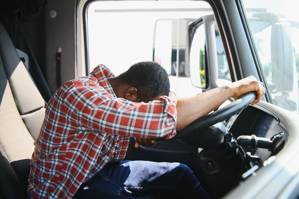 Fatigued Truck Driver