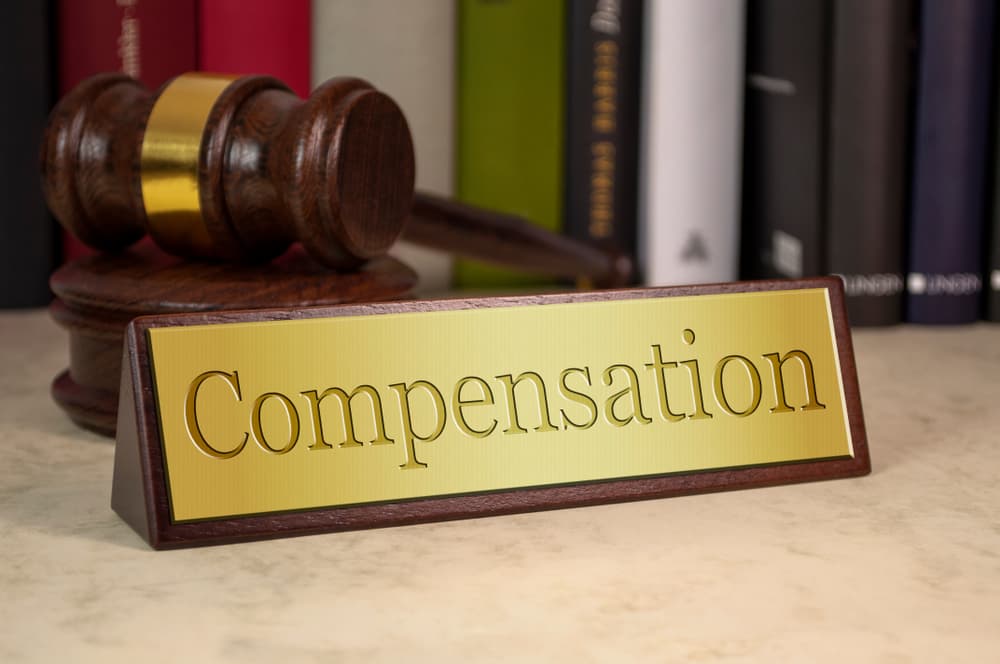 Compensation written in golden words